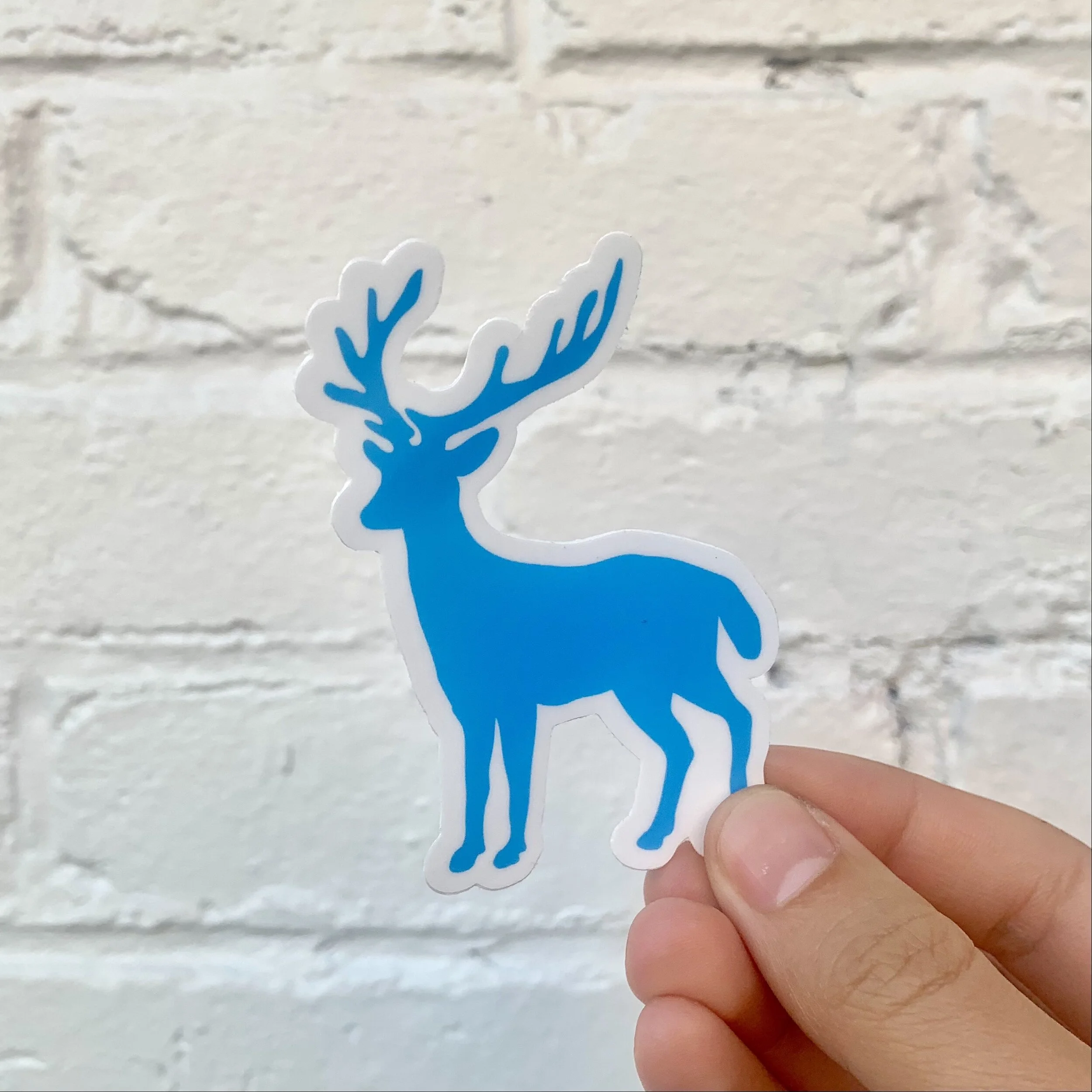 Blue Deer Sticker