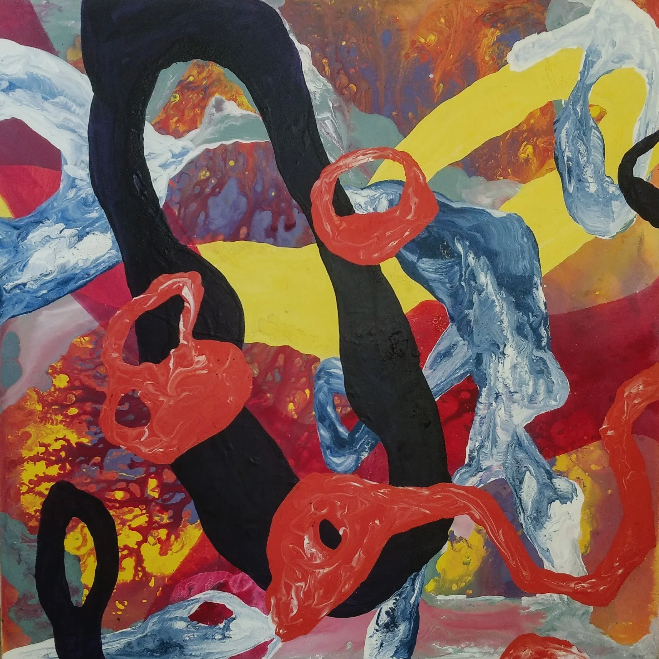 Square Composition 2017 30 ft x 30 ft Acrylic on Canvas