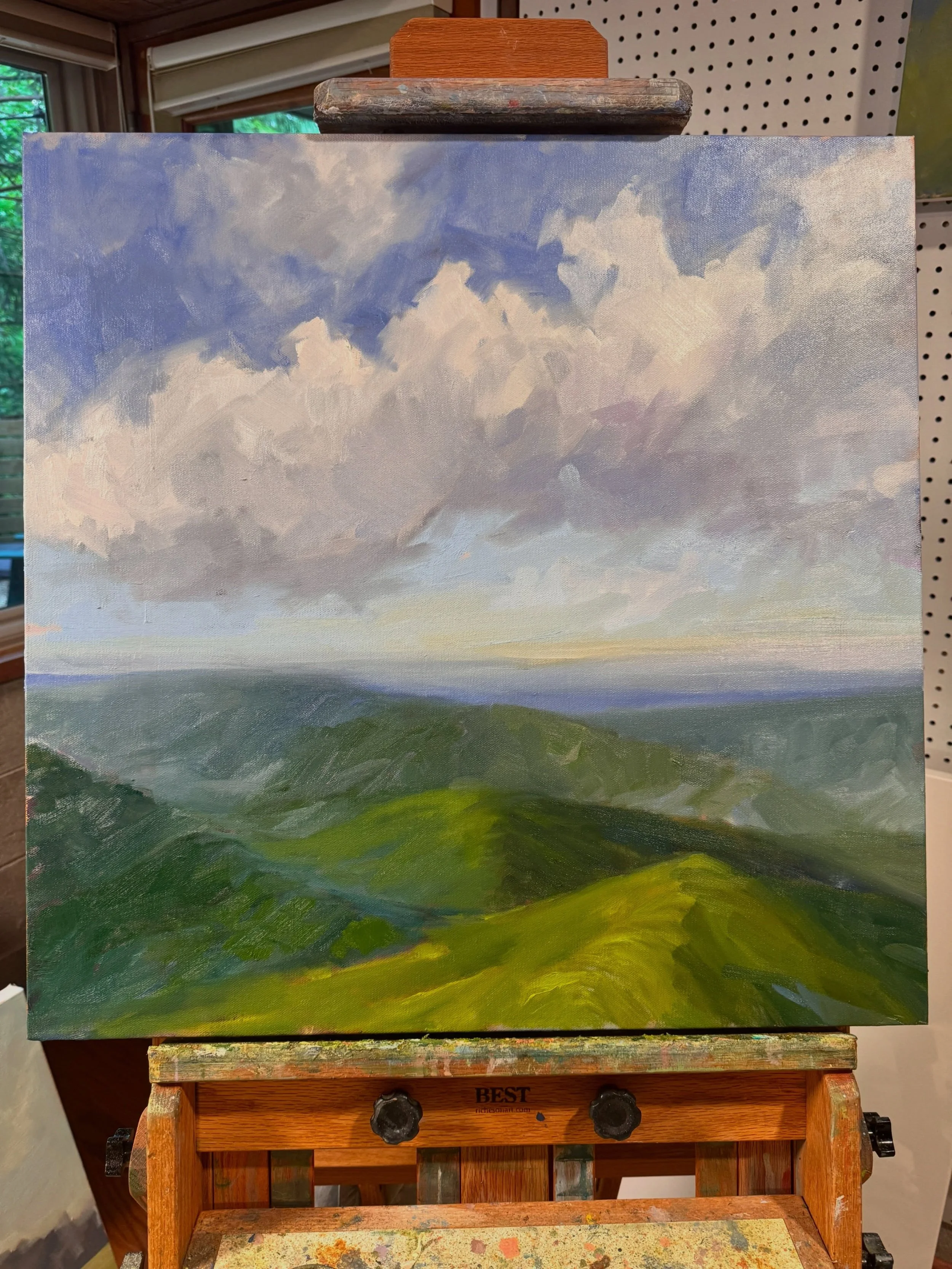 Coming in hot from Asheville&hellip;always inspired by my visits to @bluespiral1 and @momentumgallery. See my stories for the latest addition to our personal collection. 

#oilpainting #blueridgemountains #allaprima
