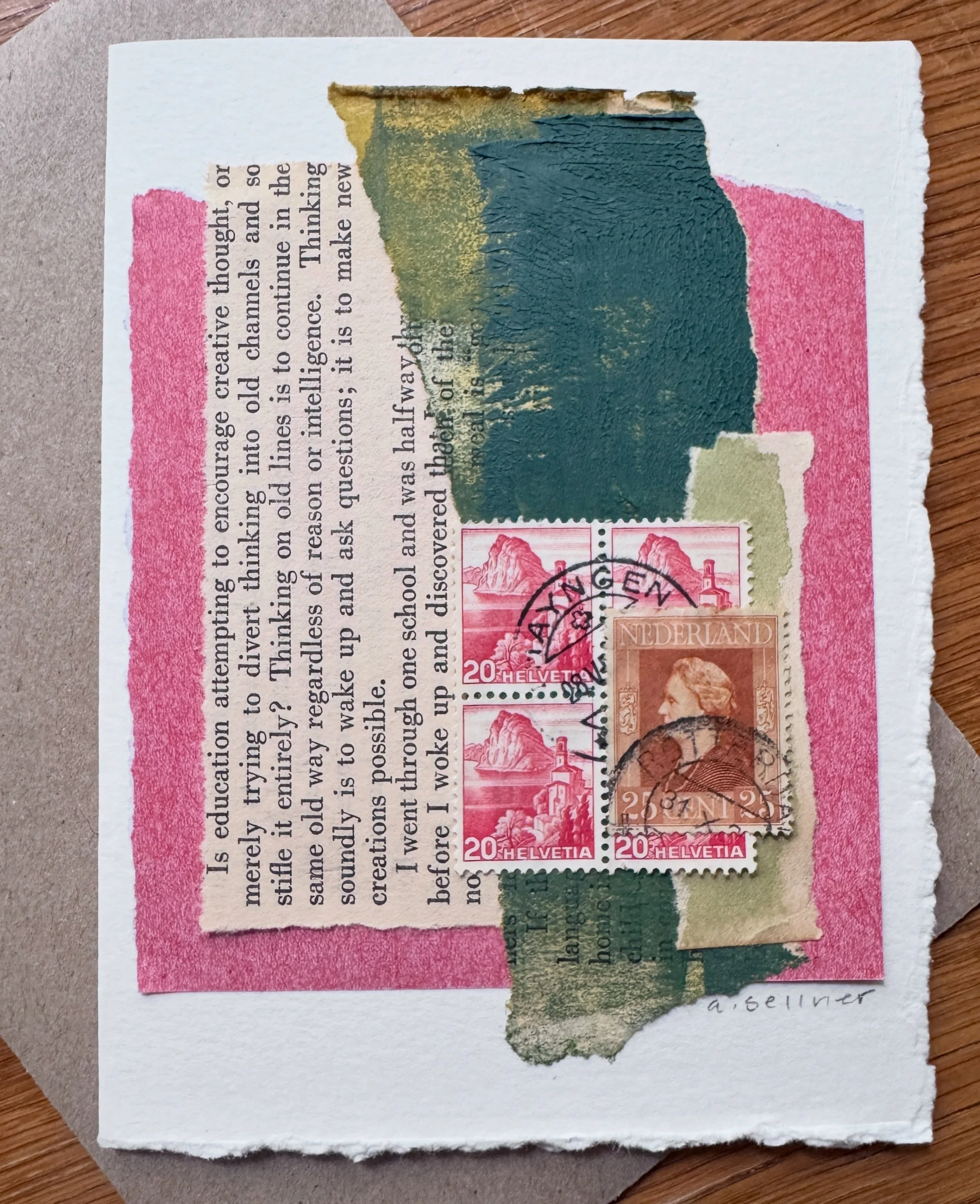 &ldquo;Is education attempting to encourage creative thought?&rdquo; (Taken from the pages the pages of How We Behave ass Humans, circa 1920)
#worksonpaper #collage of the day