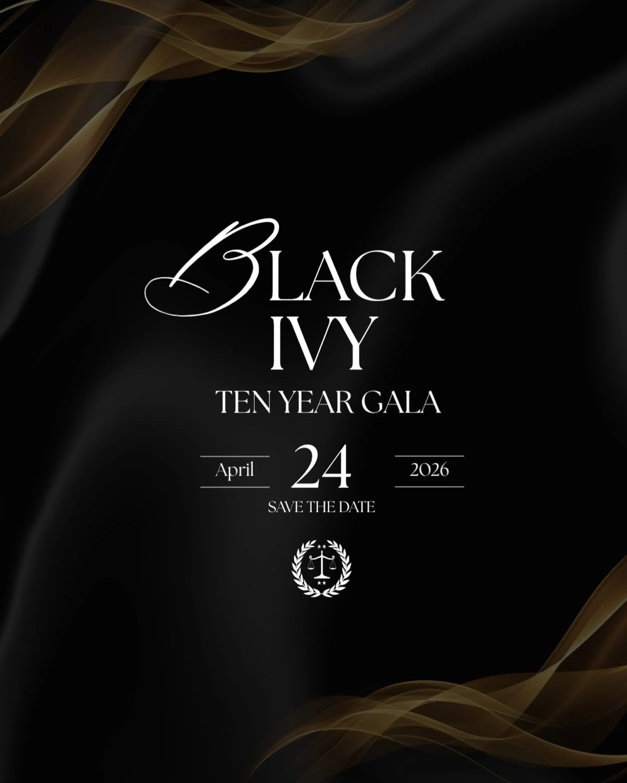 A decade of impact and trailblazing⚖️✨ Join us in celebrating the legacy and growth of Black Ivy Pre- Law Society on April 24!!