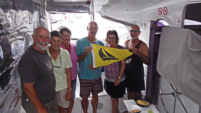 Copy of ccca sundowners on reeflection in cairns moonshadow pip and marg and acropora pater and kathryn small.jpg