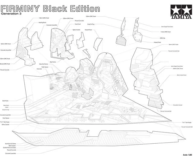 Mega Drawing || Black Edition Model Kit || Firminy || Instructor: @tom.wiscombe || AT: @brendanho