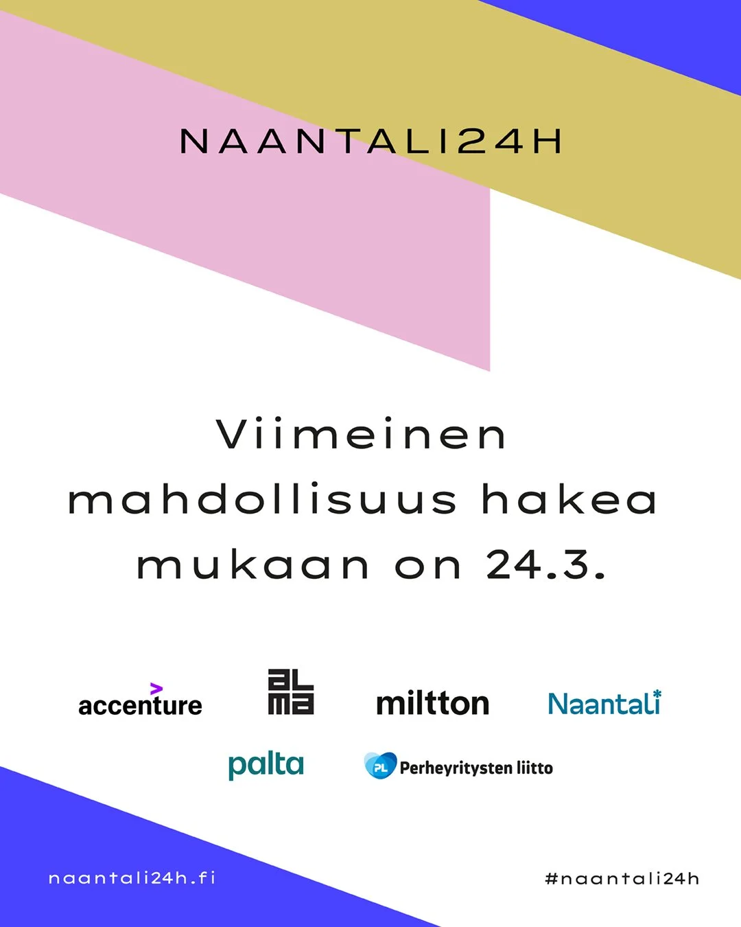 Nyt sinulla on viimeinen mahdollisuus hakea mukaan Naantaliin! 🔥

Haku on auki 24.3. saakka.
Tule mukaan keskustelemaan siit&auml;, miten Suomi voi rohkeasti uudistaa ja uudistua.

Linkki hakuun l&ouml;ytyy profiilin biosta.