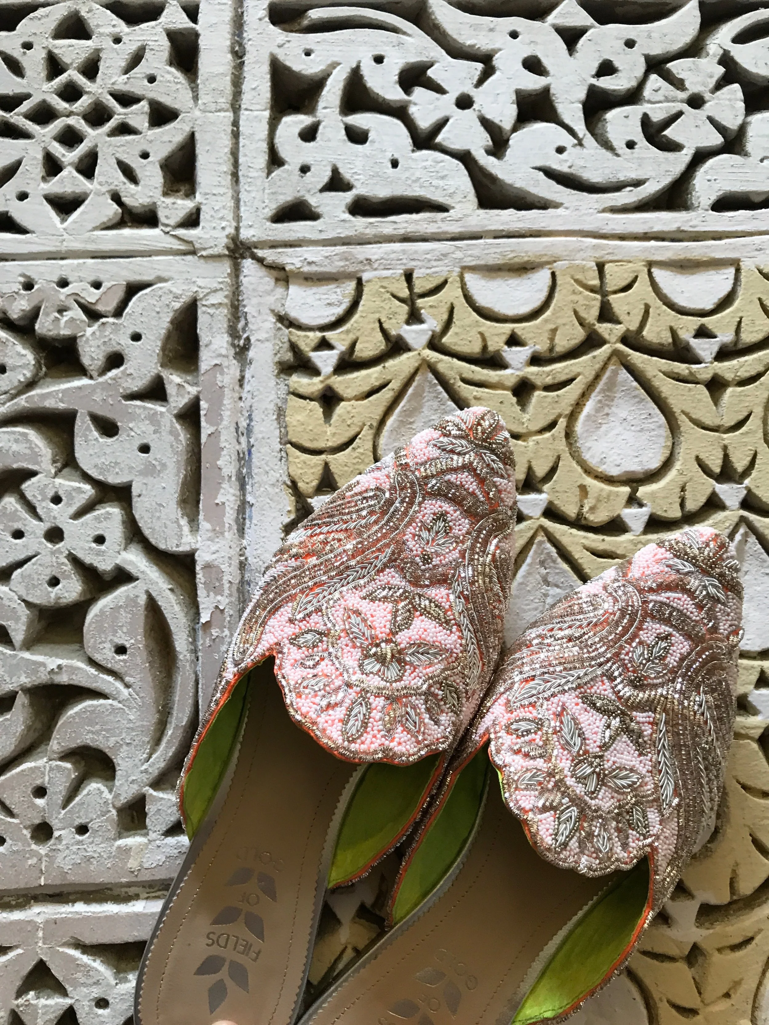 MOROCCAN TILES WHITE MULE