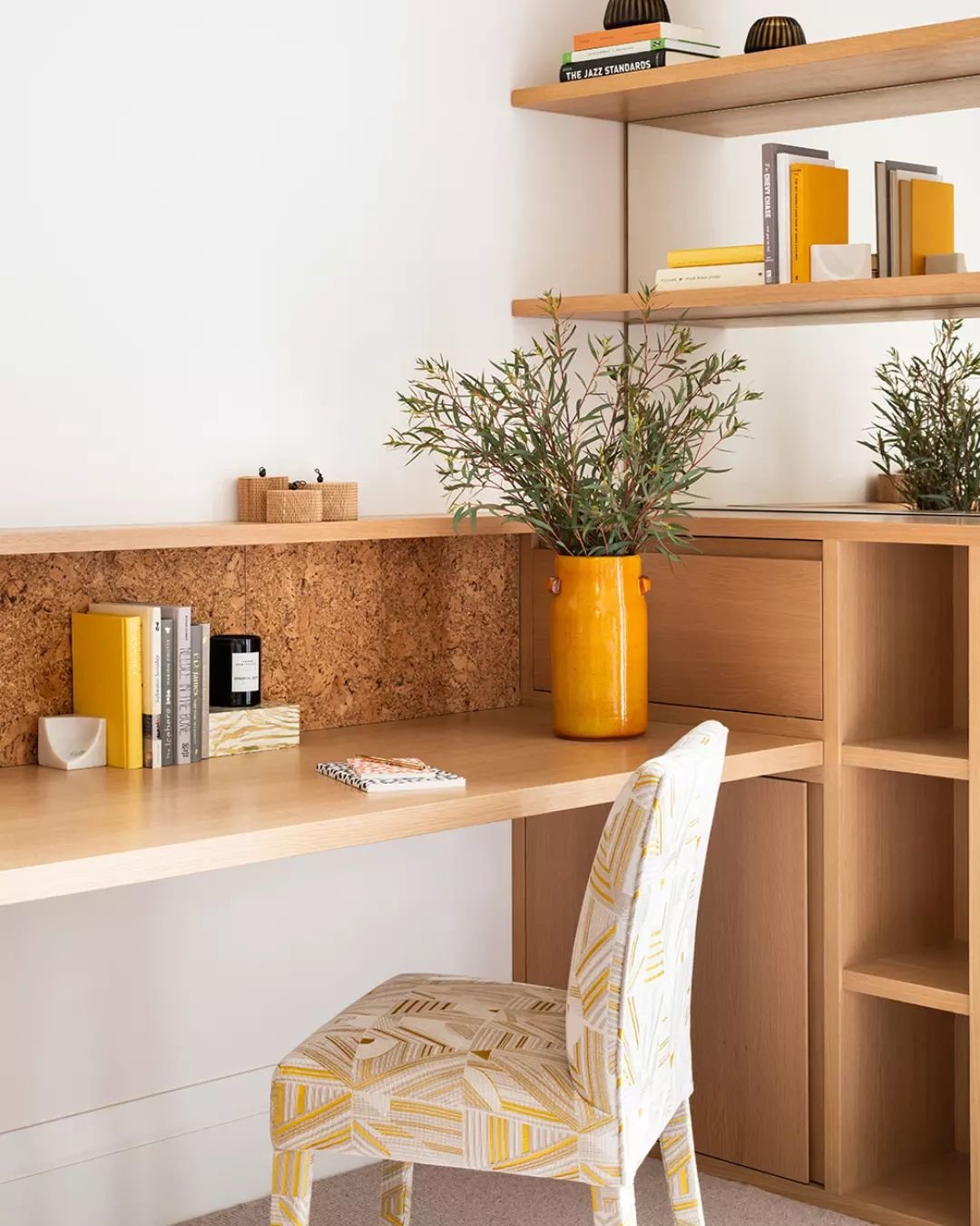 Bringing the sunshine to your 'work from home' space&nbsp;✨

This gorgeous area at the Holland Park Villas has been infused with pops of yellow to brighten up the space 💛 &nbsp;

Find out how we can transform your home office by getting in contact w