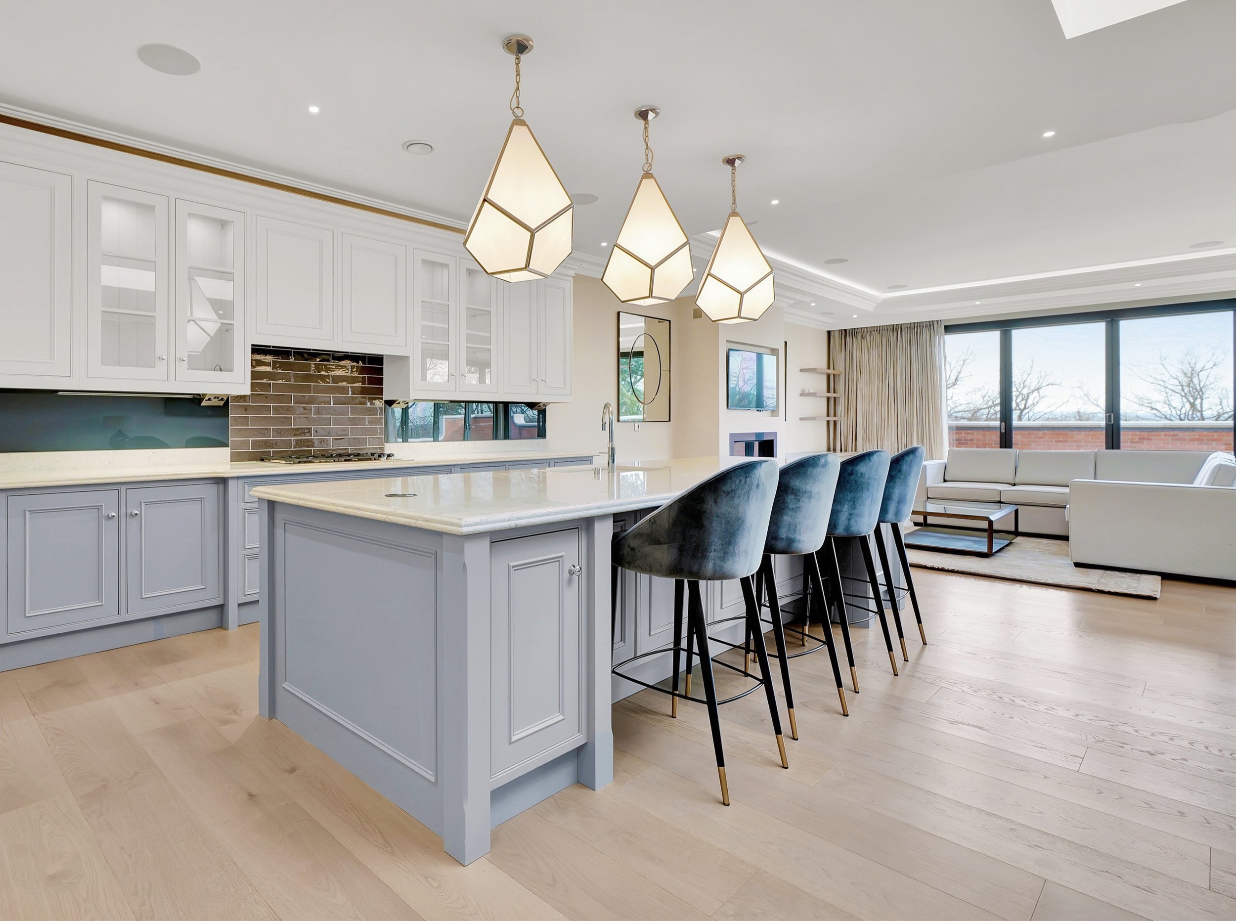 Luxury Interior Design, Kitchen Interiors, dining room interiors, knight frank, property