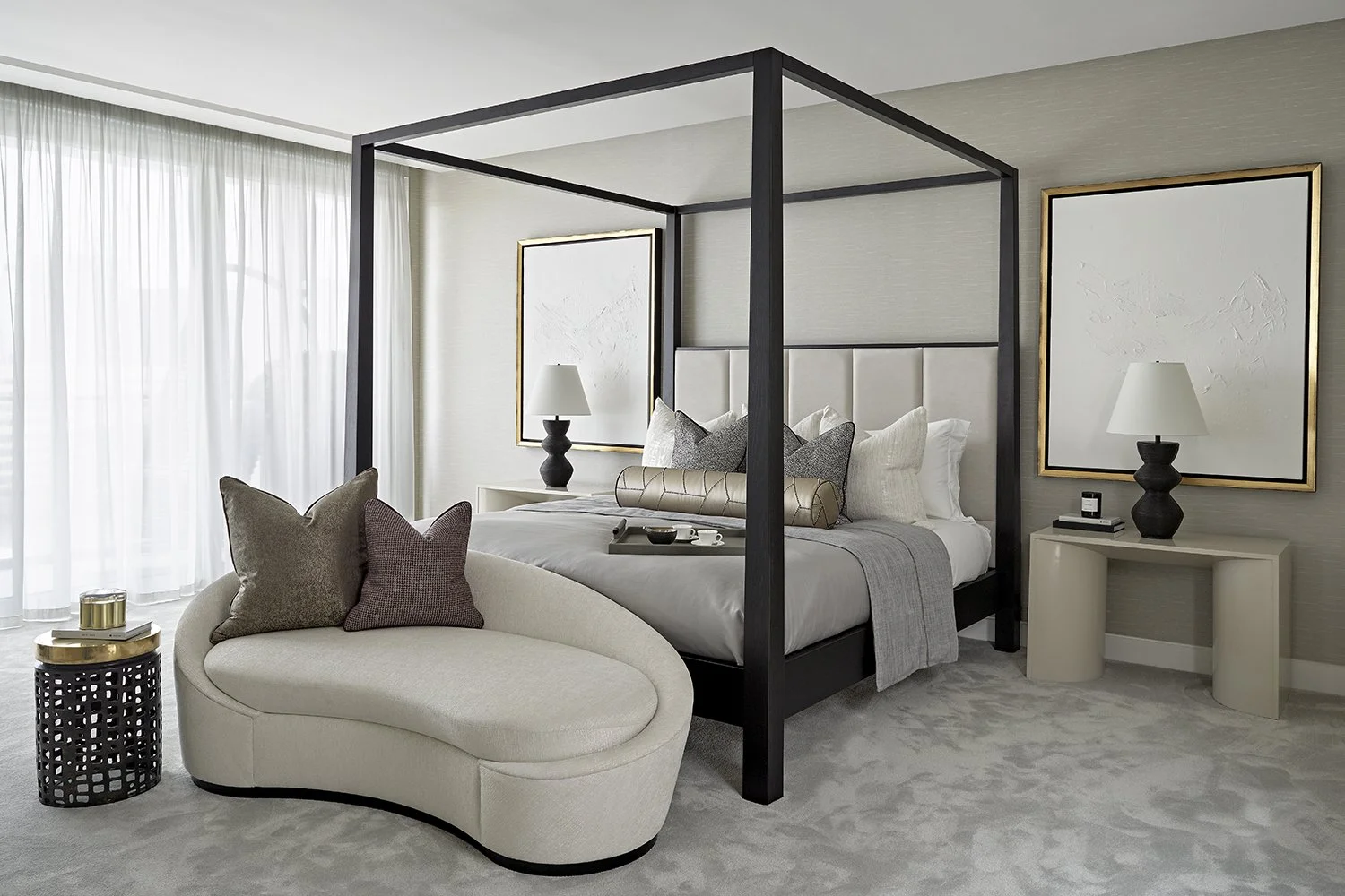 Landmark Place, luxury bedroom interior design, Knight Frank, Knight Frank London, knight frank real estate, home staging uk, interior design london, luxury interiors, show home design, london property, property uk