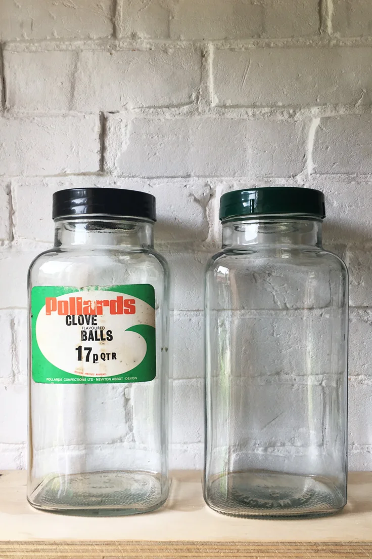 Vintage glass sweet jar