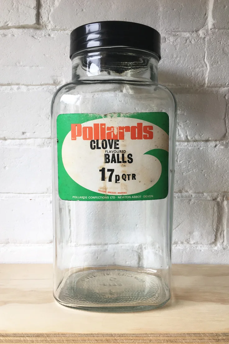 Vintage glass sweet jar
