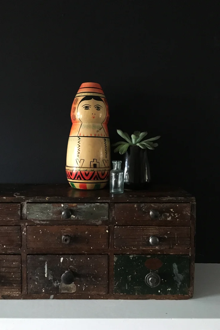 Vintage parts cabinet
