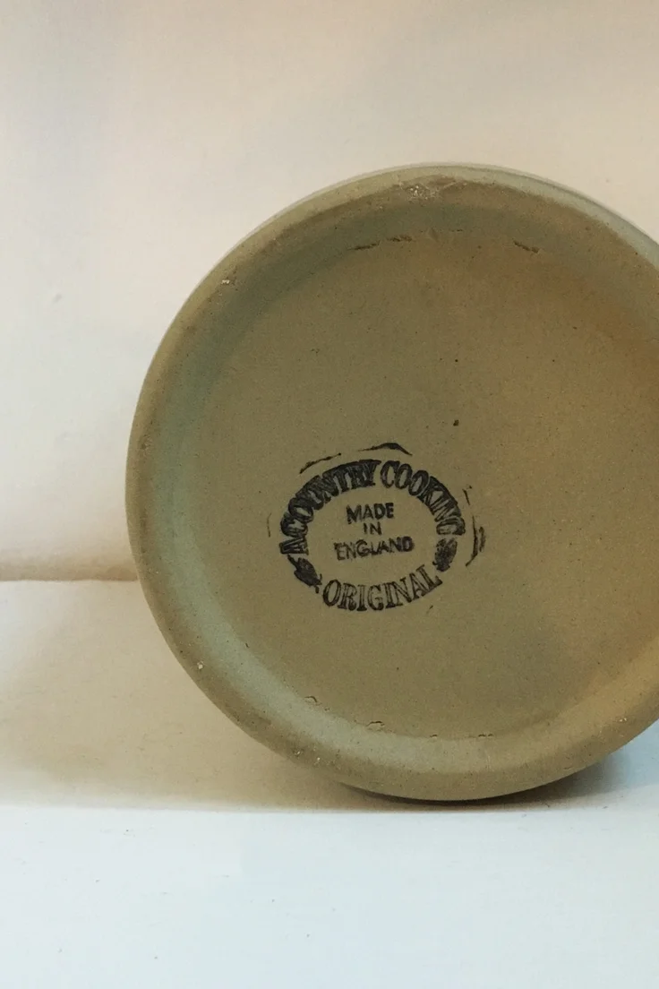 Vintage Stoneware Kitchen Utensils Pot