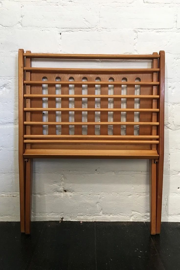 Vintage Wooden Magazine Rack