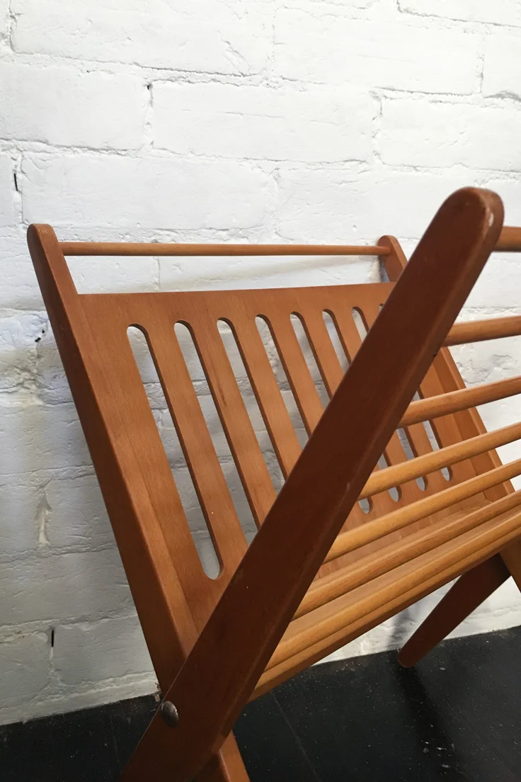 Vintage Wooden Magazine Rack