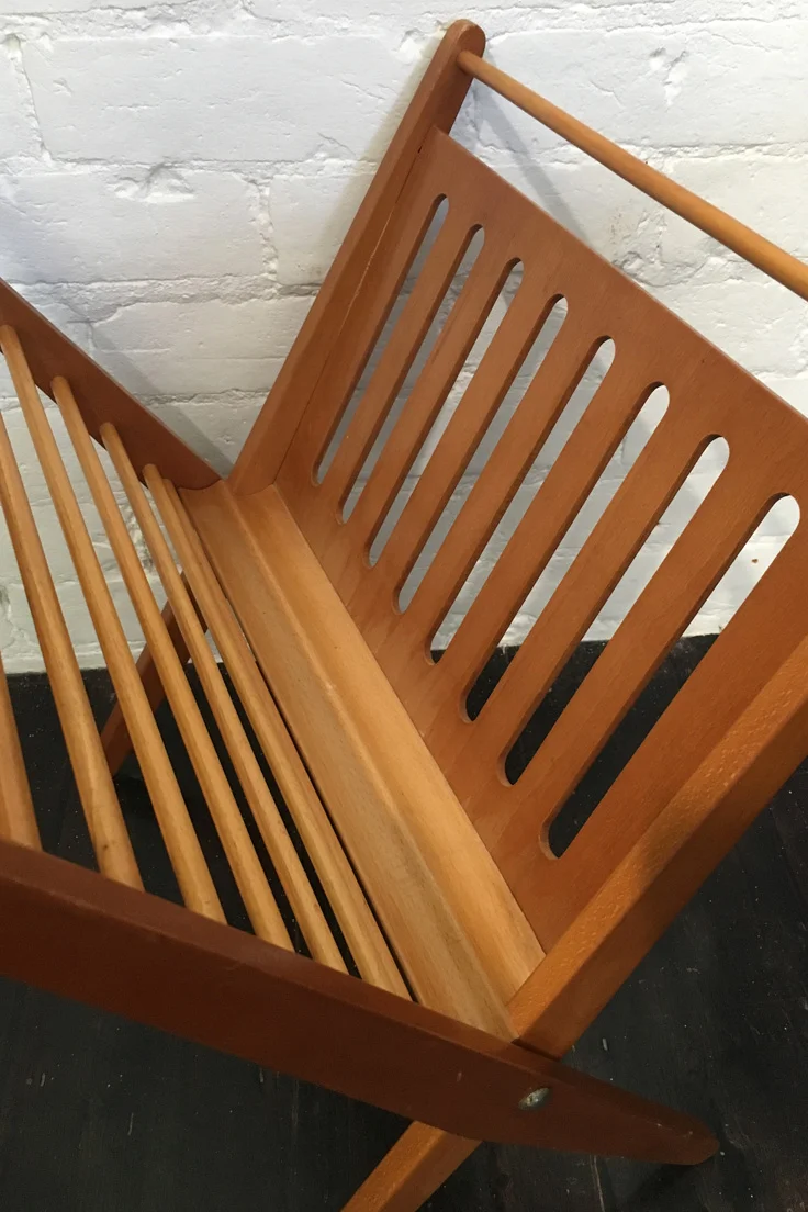 Vintage Wooden Magazine Rack