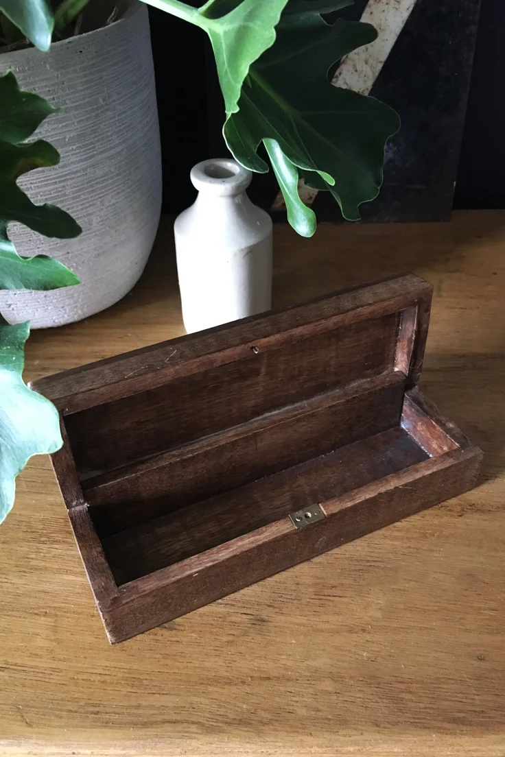 Vintage Wooden Trinket Box
