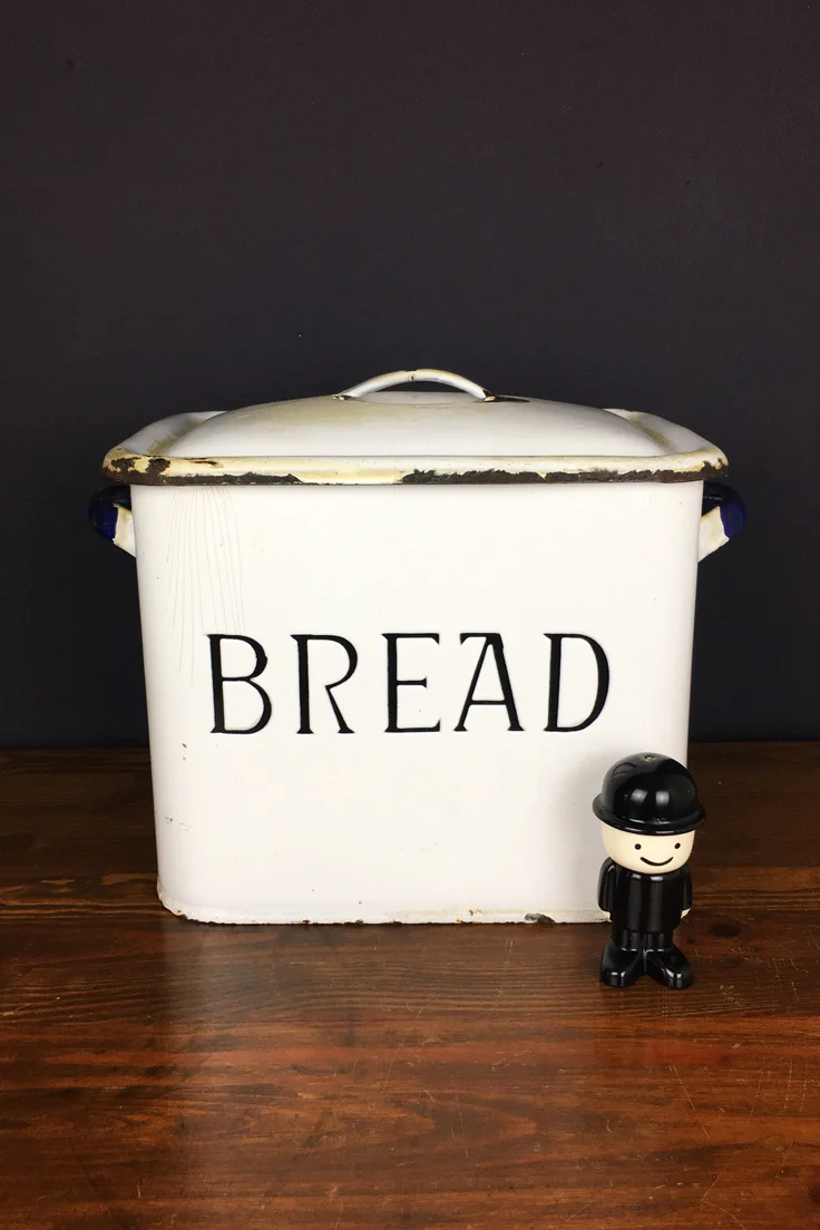 Vintage Enamel Bread Bin