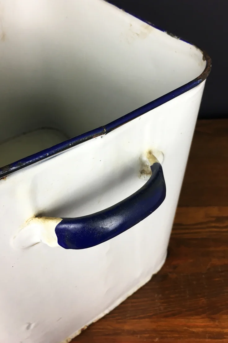 Vintage Enamel Bread Bin