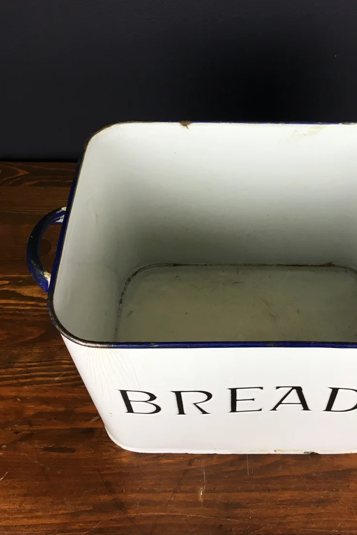 Vintage Enamel Bread Bin