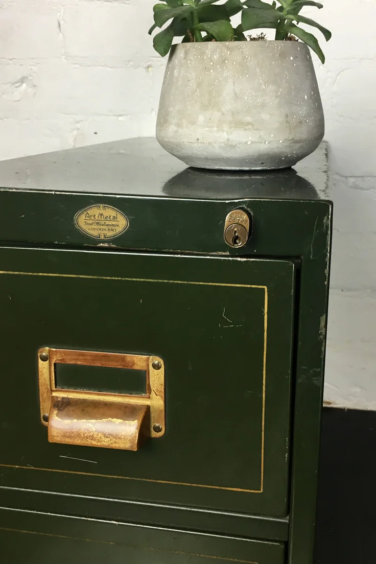 Vintage Metal Filing Cabinet