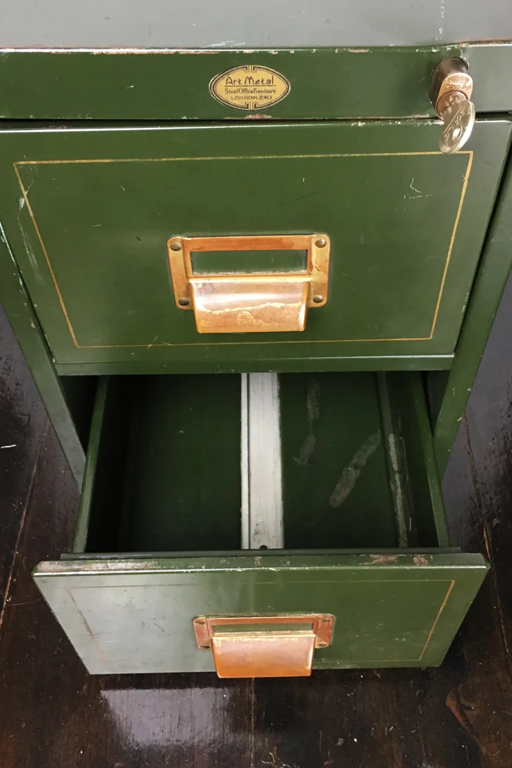 Vintage Metal Filing Cabinet