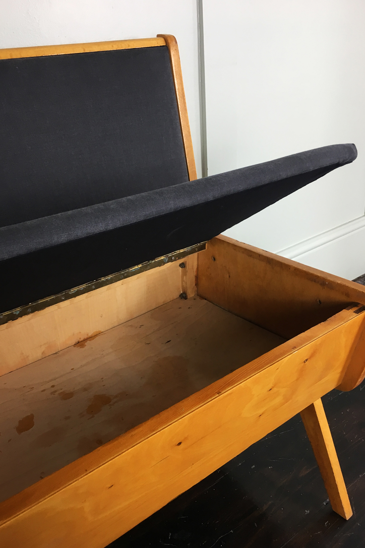 Mid Century Chair with Storage