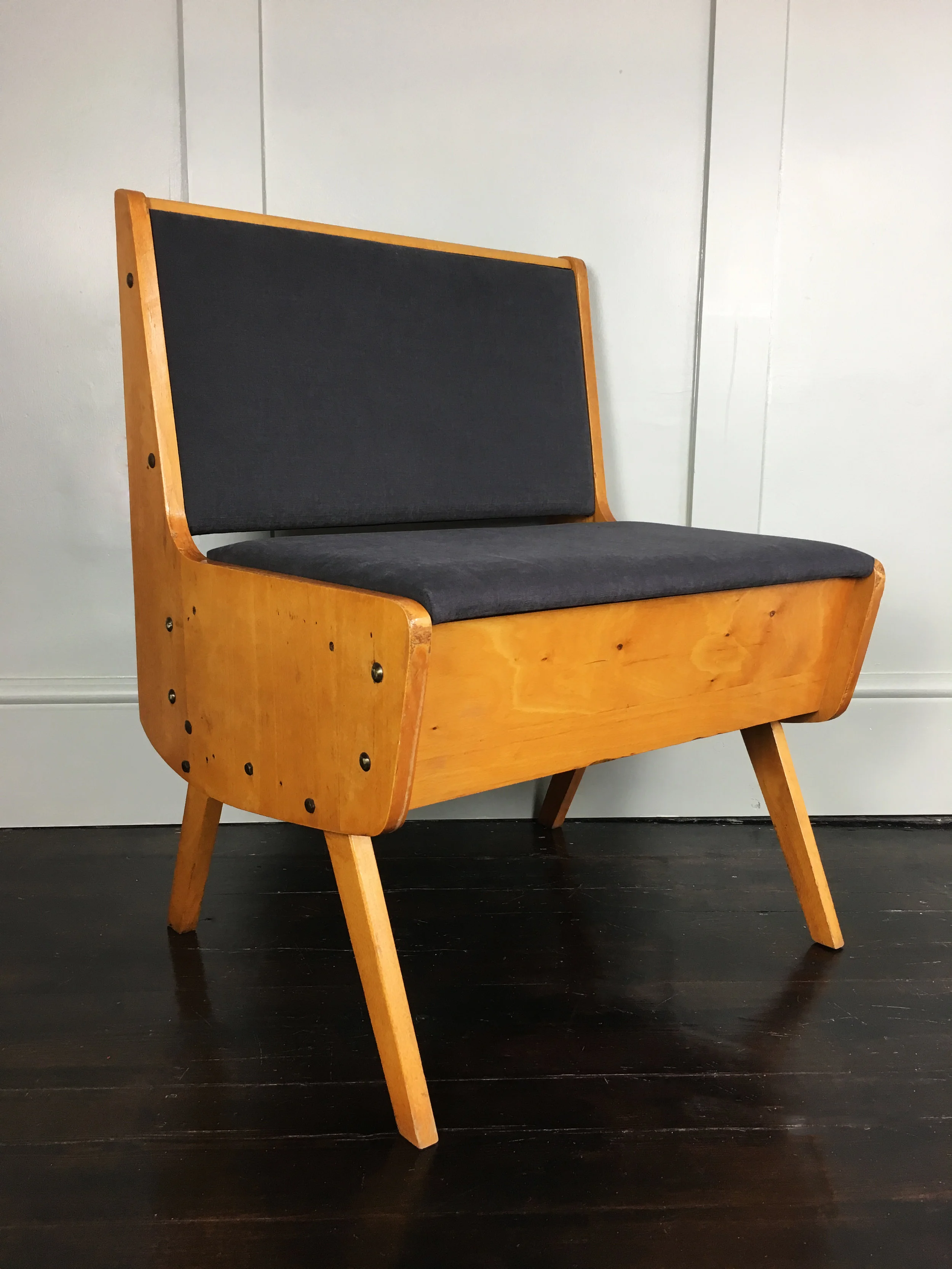 Mid Century Chair with Storage