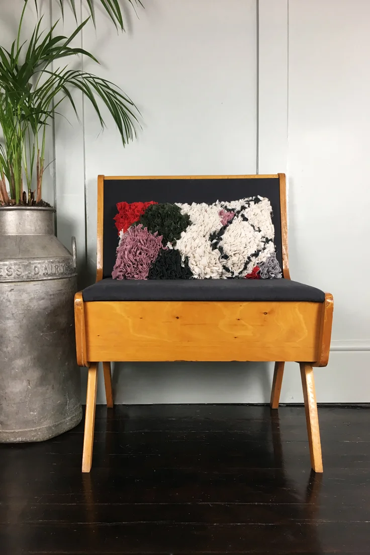 Mid-Century Small Chair with Storage