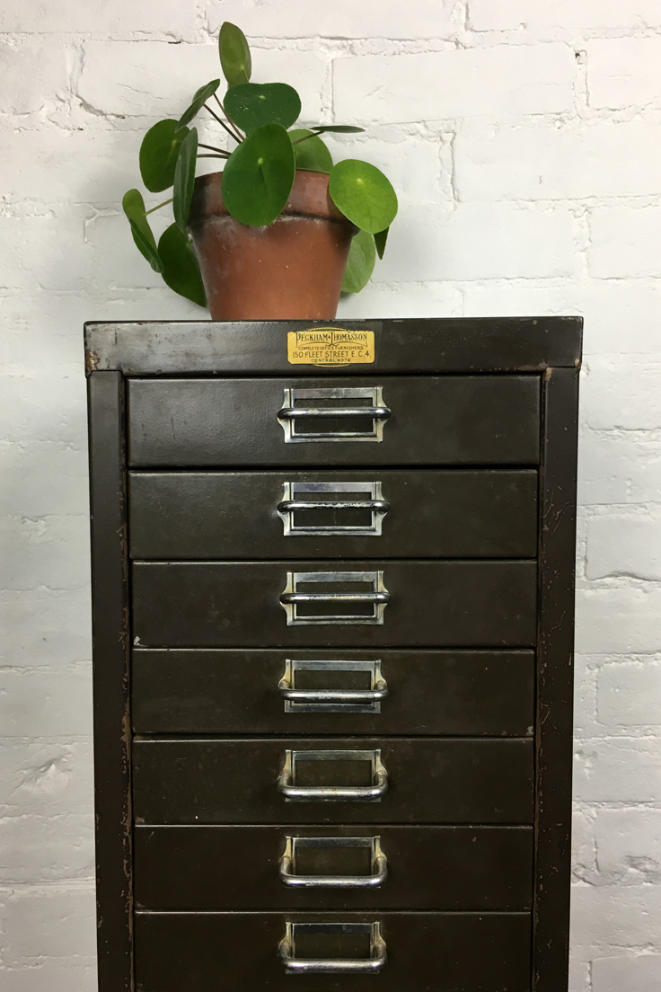 Vintage metal filing cabinet