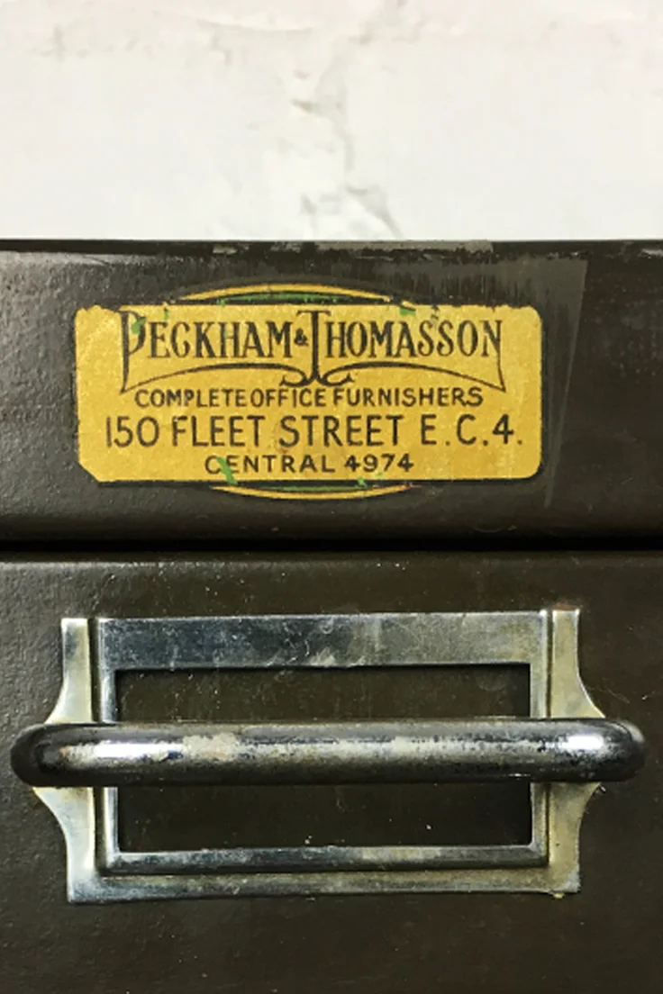 Vintage metal filing cabinet