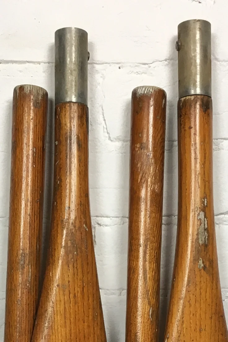 Vintage wooden oars