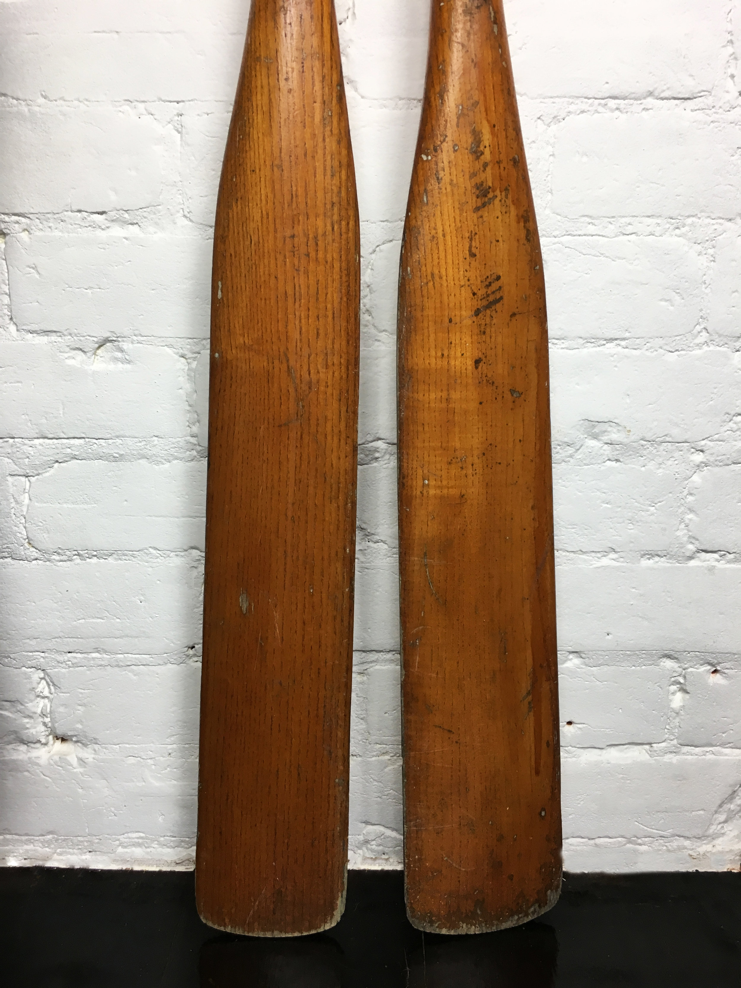 Vintage wooden oars