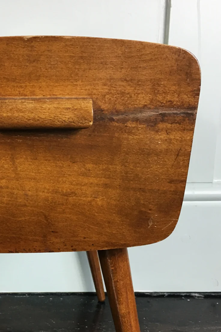 Mid Century Danish Wooden Sewing Box