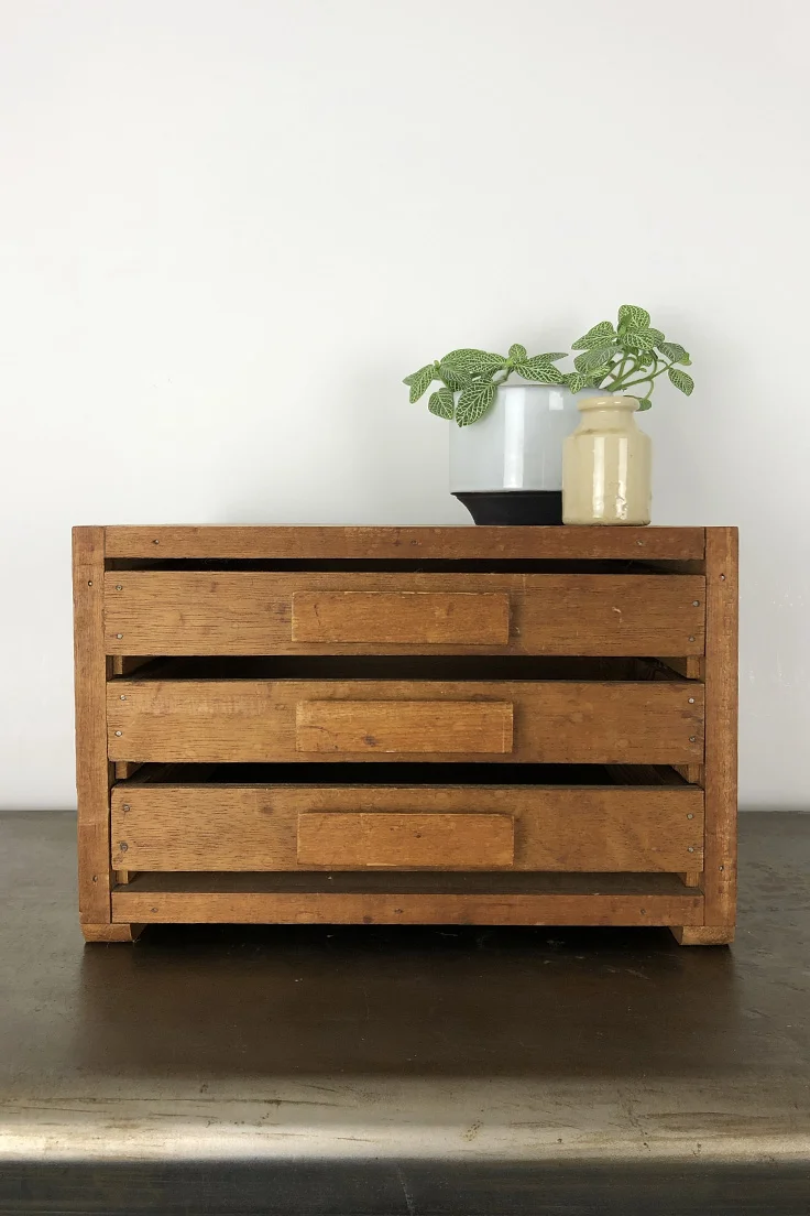 Vintage Wooden Haberdashery Drawers