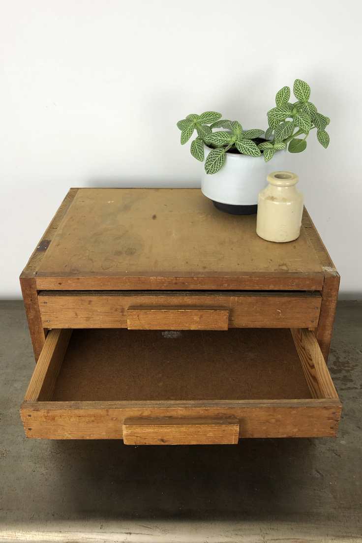 Vintage Wooden Haberdashery Drawers