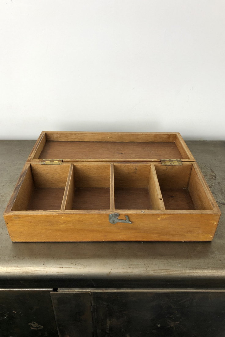 Vintage Wooden Compartment Box