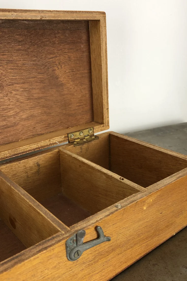 Vintage Wooden Compartment Box