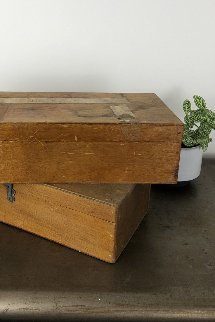 Vintage Wooden Compartment Box