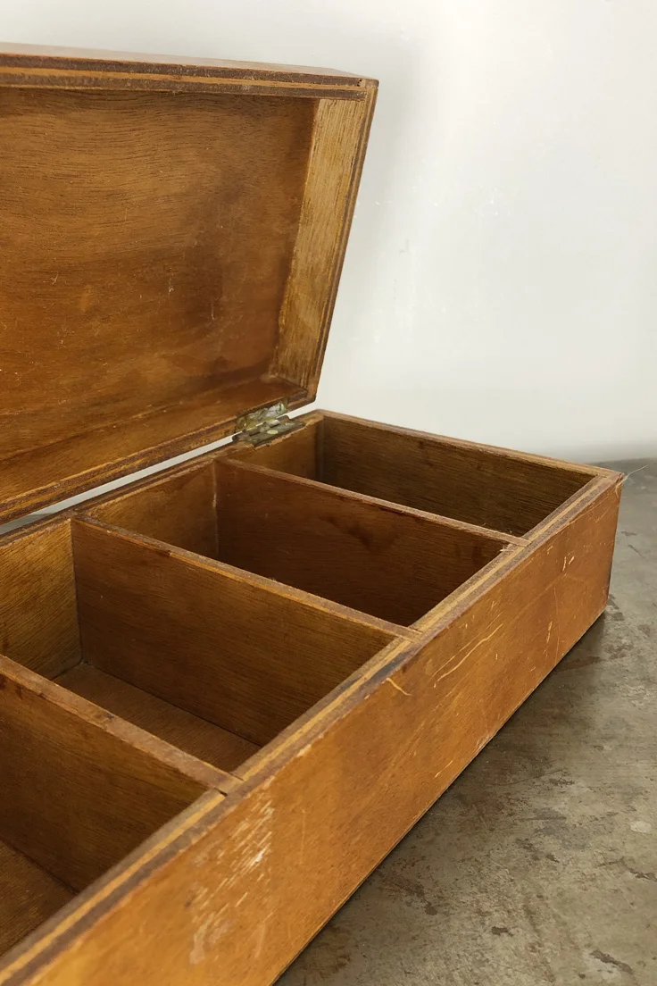 Vintage Wooden Compartment Box