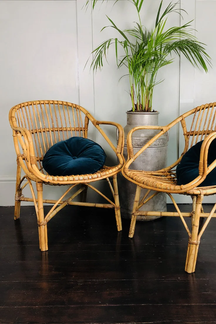 Vintage Rattan Bamboo lounge chairs