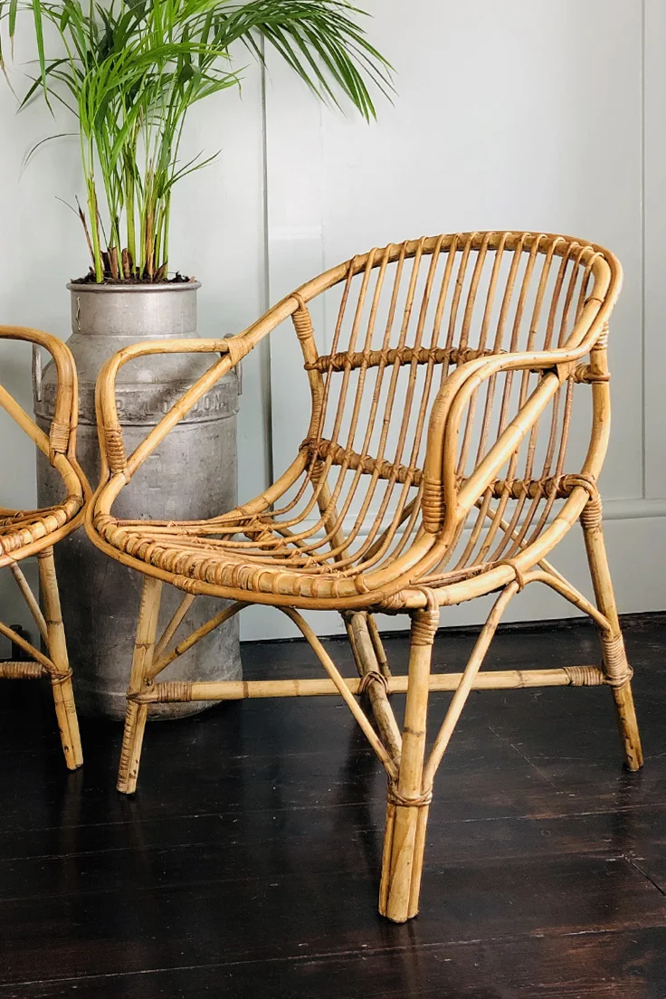 Vintage Rattan Bamboo lounge chairs