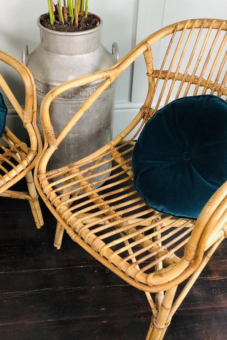 Vintage Rattan Bamboo lounge chairs