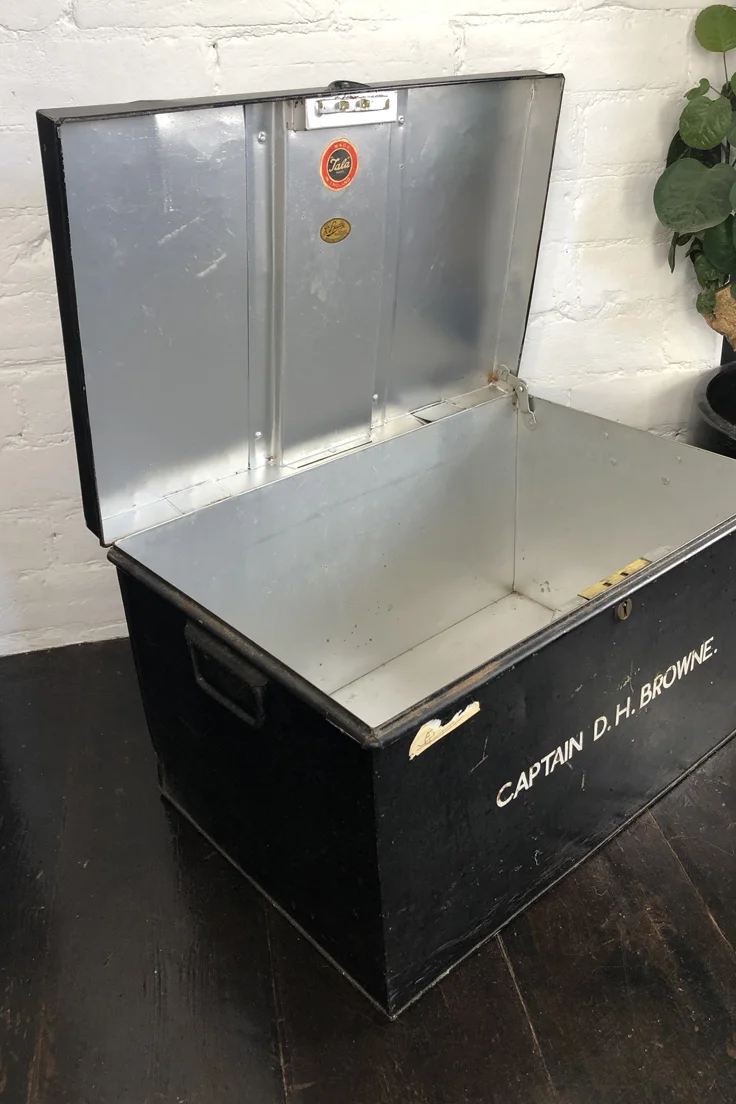 Vintage World War II Military Storage Trunk