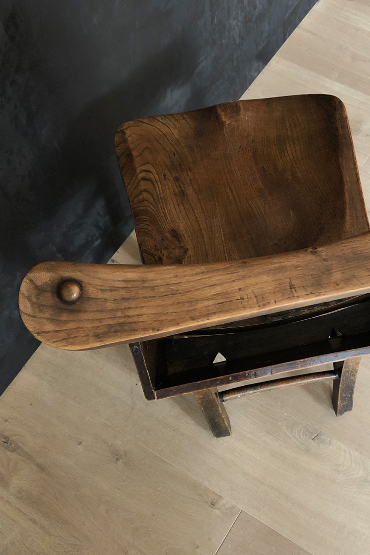 Vintage wooden church chapel chairs