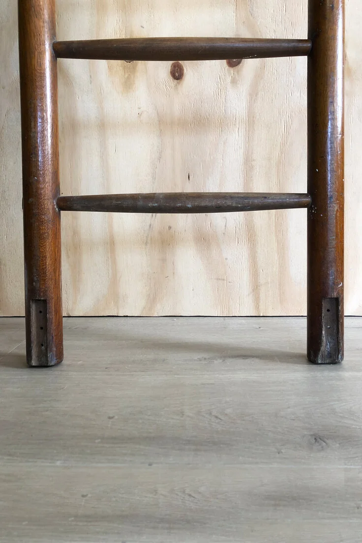Vintage 13 rung beech ladder