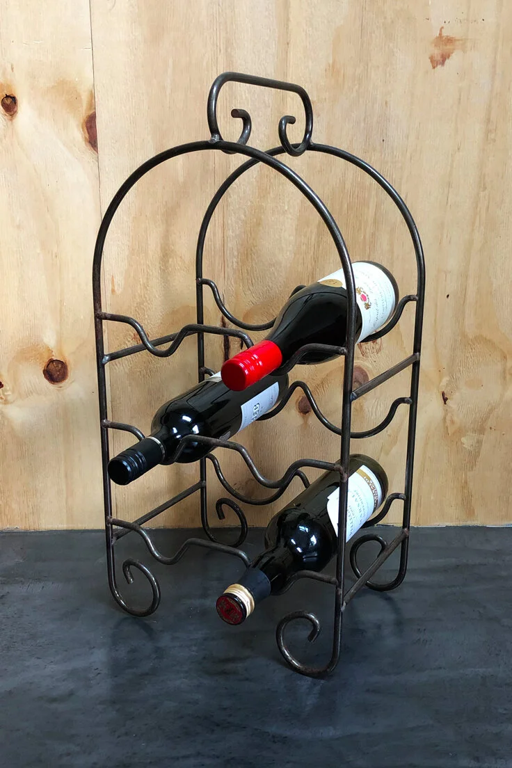 Vintage metal wine rack