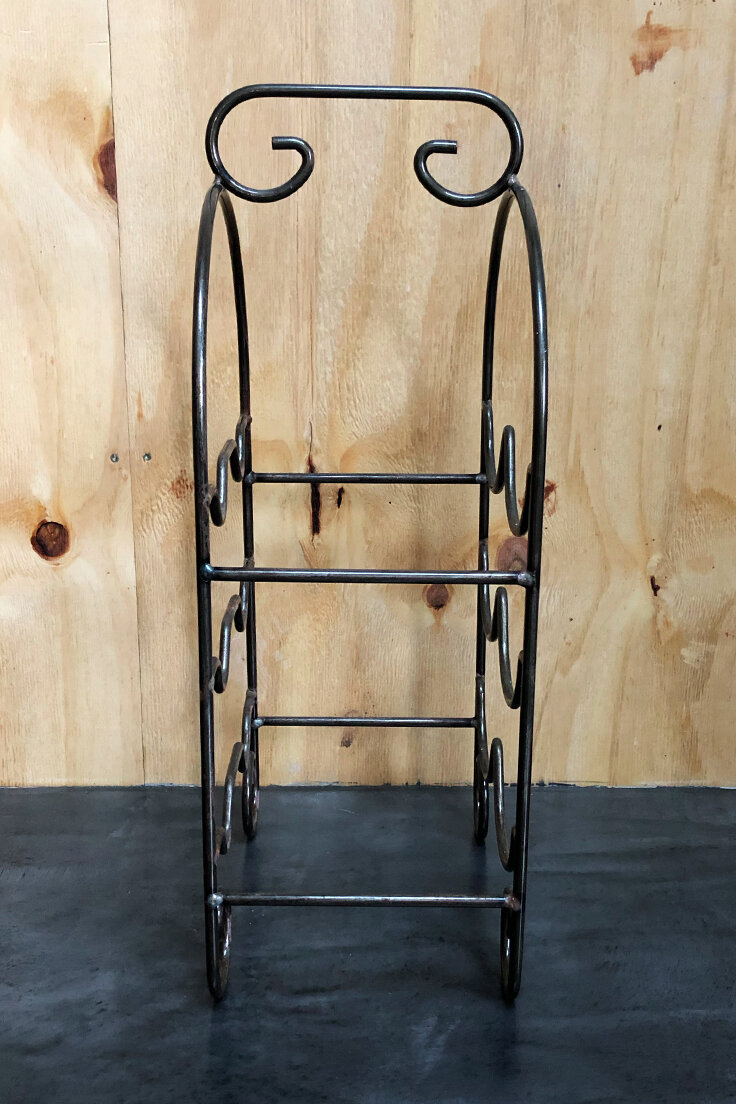Vintage metal wine rack