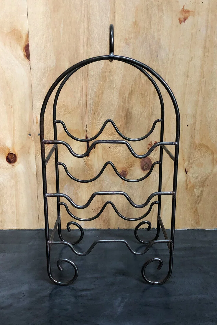 Vintage metal wine rack