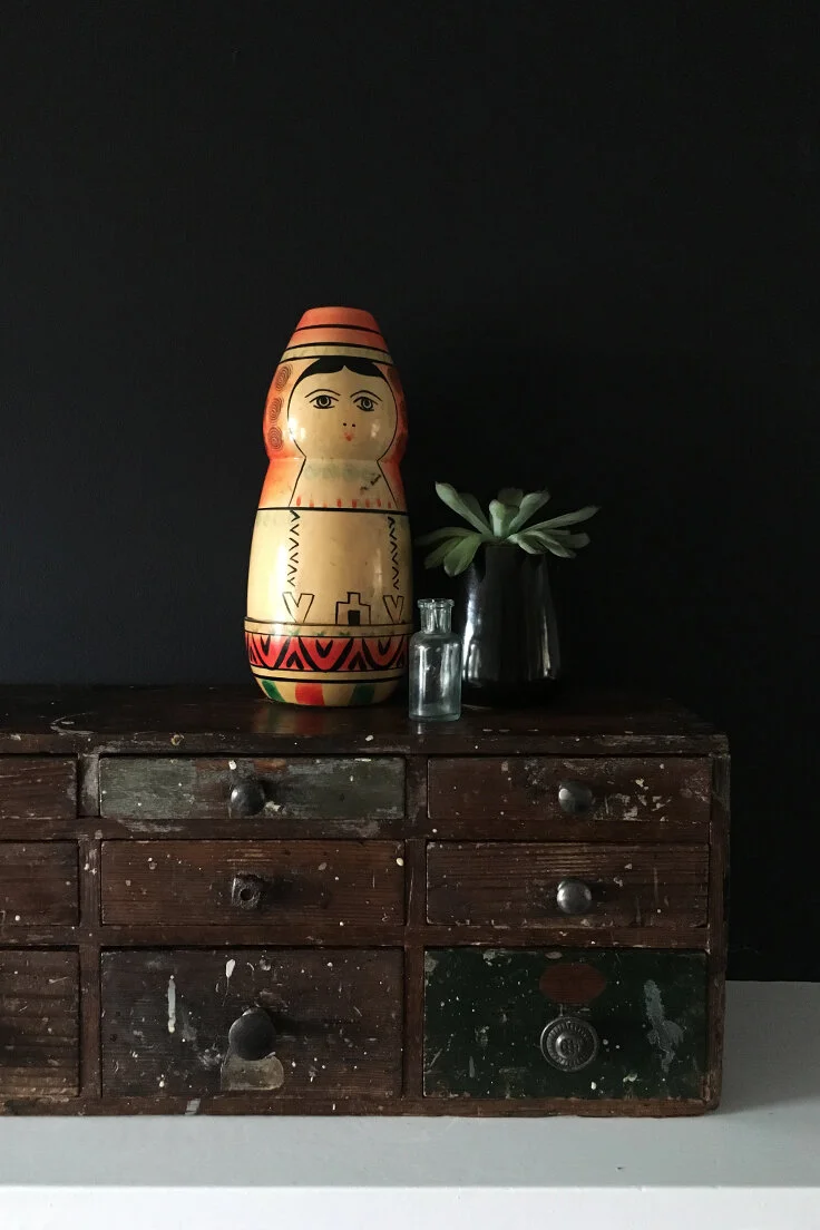 Vintage Parts Cabinet