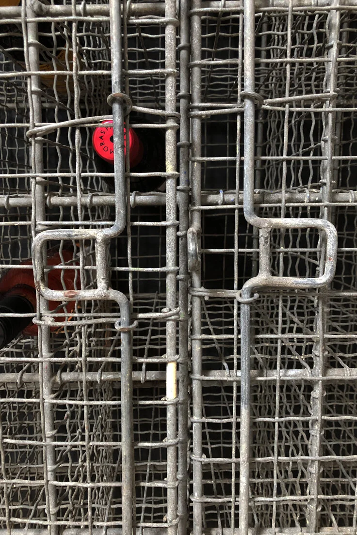 Vintage wire mesh storage locker